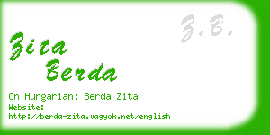 zita berda business card
